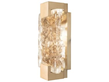 Fine Art Handcrafted Lighting Terra 11" Tall 2-Light Gold Glass LED Wall Sconce FA89655032ST