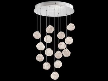 Fine Art Handcrafted Lighting Vesta 21" 15-Light Silver Glass LED Globe Pendant FA86704011LD