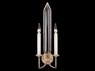 Fine Art Handcrafted Lighting Westminster 24" Tall 2-Light Antique Gold Crystal Wall Sconce FA8849502ST