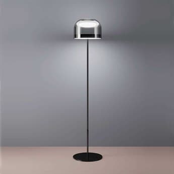 Fontana Arte Equatore Black Glass LED Floor Lamp FON4392