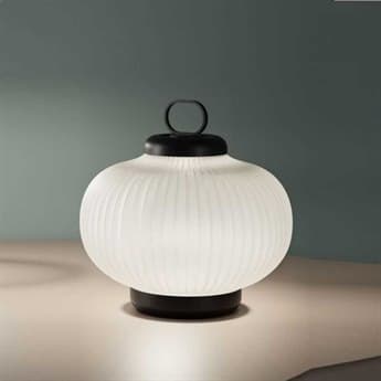 Fontana Arte Kanji LED White Glass Table Lamp FON4387NNB
