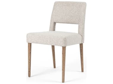 Four Hands Ashford Joseph Solid Wood Beige Fabric Upholstered Side Dining Chair FS100049002