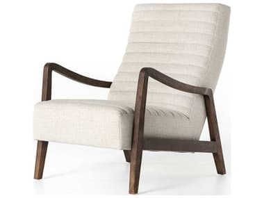 Four Hands Kensington Linen Natural / Rubbed Sienna Brown Accent Chair FSCKEN11247188