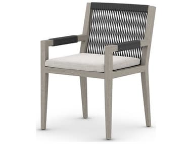 Four Hands Solano Sherwood Dining Armchair-Grey/Stone Grey FS223831007