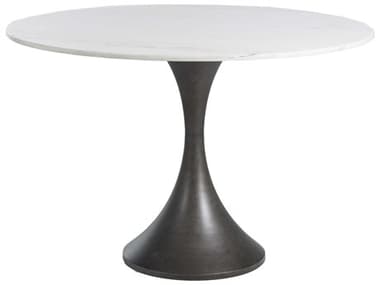 Gabby Cortez 48" Round White Marble Dining Table GASCH157255