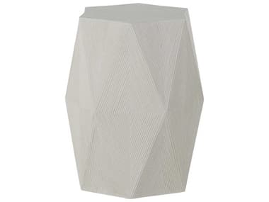 Gabby Albany 16" Hexagon Stone Natural White End Table GASCH165005