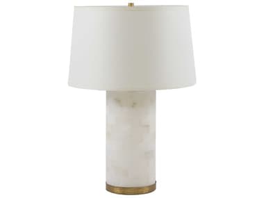Gabby Maple Alabaster with Gilded Gold With Sea Salt Linen White Buffet Lamp GASCH153690