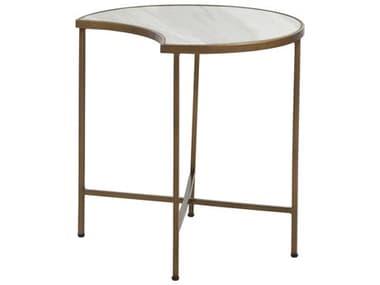 Gabby Sibyl 20" Marble Brushed Brass End Table GASCH159025