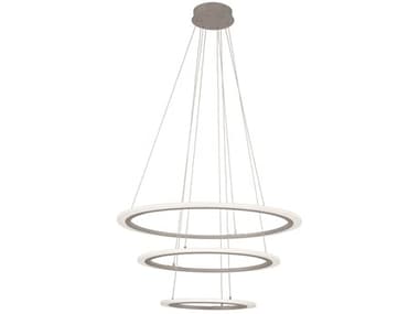 George Kovacs Discovery 31" 1-Light Silver LED Linear Round Pendant GKP8143609L