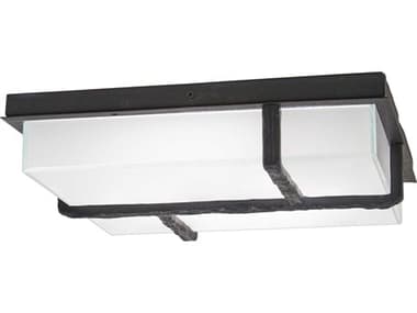 George Kovacs Sirato Spanish Iron 1-light Glass LED Outdoor Convertible Flush Mount / Wall Light GKP1349039L