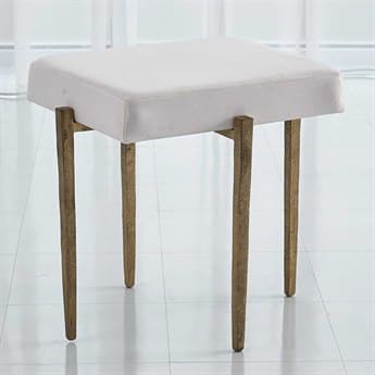 Global Views Antique Gold Accent Stool GV790865