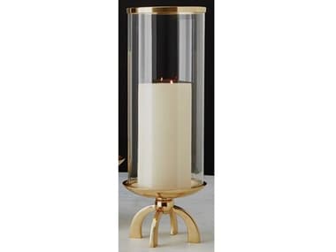 Global Views Quad Base Small Brass Candle Holder GV992902