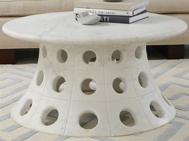 Global Views 36" Round Marble Coffee Table GV992387