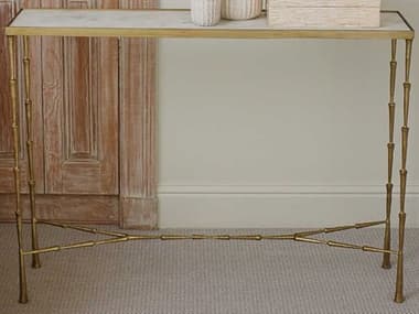 Global Views Antique Brass 44'' Wide Rectangular Console Table GV790459