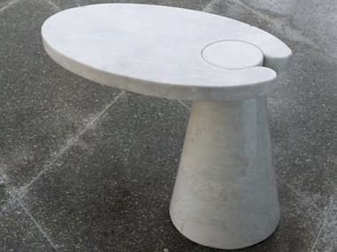 Global Views Oval Marble End Table GV992390