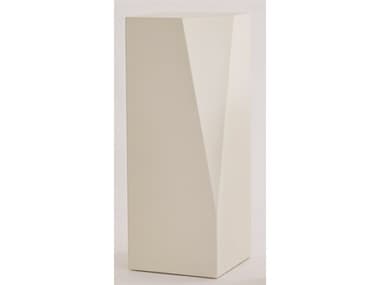 Global Views 16" Square Wood Polyurethane Lacquer Ivory Polished W wax End Table GVAC5103