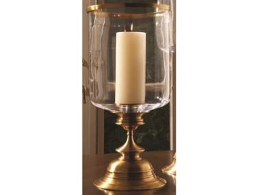 Global Views Estate Hurricane Antique Brass Candle Holder GV990777