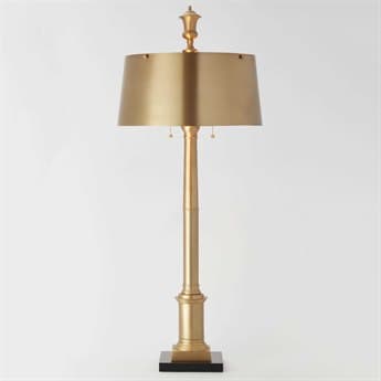 Global Views 48" Tall Antique Brass Floor Lamp GV992228