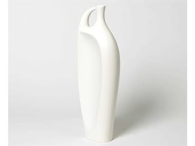 Global Views Indentation Matte White Medium Vase GV110680