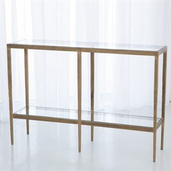 Global Views Laforge Antique Gold 46'' x 12'' Console Table GV790586