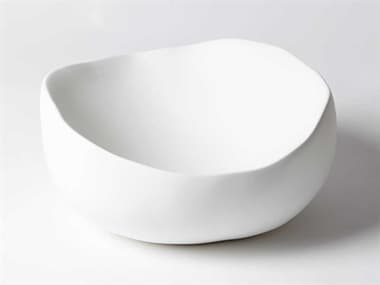 Global Views Organic Matte White Medium Decorative Bowl GV331437