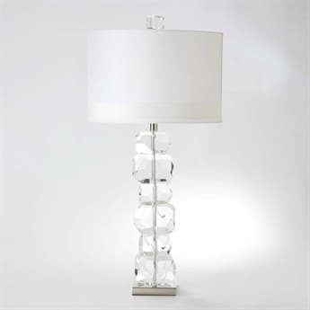 Global Views Stacked Gemstone Tall Crystal Clear Buffet Lamp GV882165