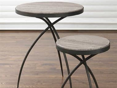 Global Views Tripod Round Marble End Table GV780137