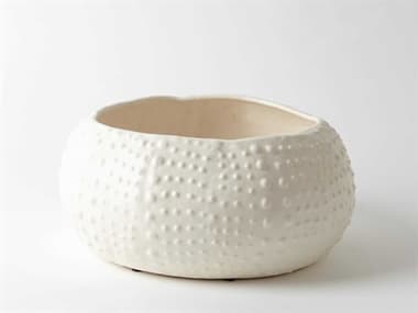 Global Views Urchin Matte White Medium Decorative Bowl GV331155