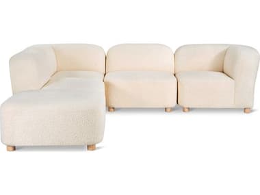 Gus* Modern Circuit 103" Wide White Fabric Upholstered Sectional Sofa GUMKSMOCI5SEHIMCLO