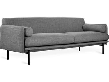 Gus* Modern Foundry 86" Andorra Pewter Gray Fabric Upholstered Sofa GUMECSFFOUNANDPEW