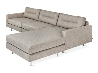 Gus* Modern Logan 103" Wide Beige Fabric Upholstered Sectional Sofa GUMECSCLOGACALANT