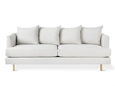 Gus* Modern Margot 83" Cambie Parchment White Fabric Upholstered Sofa GUMECSFMARGCAMPAR