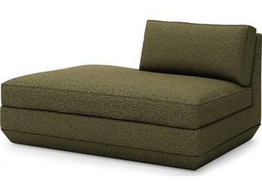 Gus* Modern Podium 54" Copenhagen Terra Green Fabric Upholstered Chaise GUMECMOPOLLCOPTER