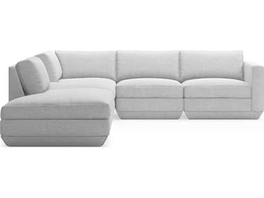 Gus* Modern Podium 122" Wide Fabric Upholstered Sectional Sofa GUMKSMOPOX5GABAYSILLF