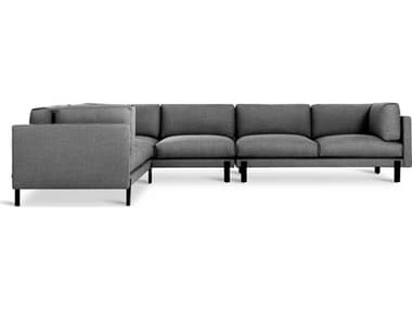 Gus* Modern Silverlake 144" Wide Gray Fabric Upholstered Sectional Sofa GUMKSSSXLLFANDPEW