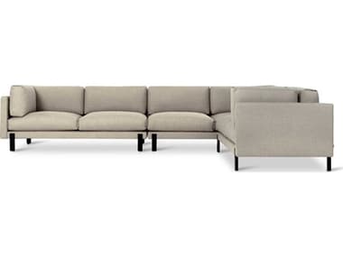 Gus* Modern Silverlake 144" Wide Beige Fabric Upholstered Sectional Sofa GUMKSSSXLRFANDALM