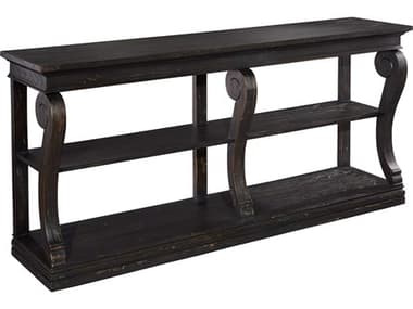 Hekman Homestead 72&quot; Rectangular Wood Aged Black Console Table HK12227AG
