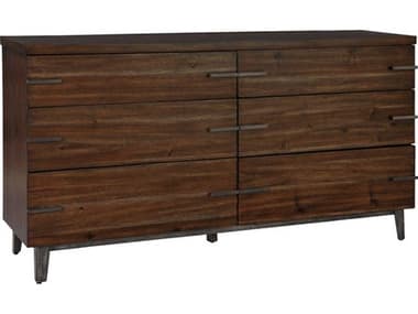 Hekman Monterey Point 68" Wide 6-Drawers Brown Double Dresser HK24360