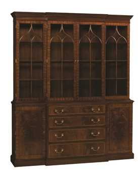 Henkel Harris 72'' Wide Mahogany Wood Display Cabinet HH2372CL