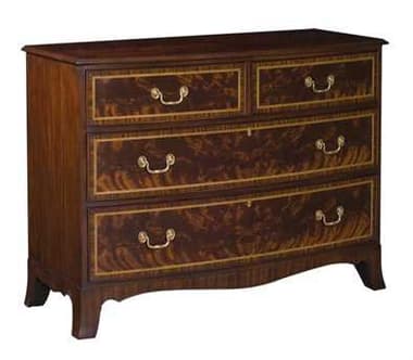 Henkel Harris 49" Wide 4-Drawers Brown Mahogany Wood Dresser HH350