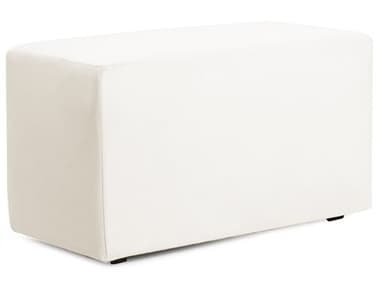 Howard Elliott Outdoor Patio Atlantis White Resin Cushion Bench HEOQ130944