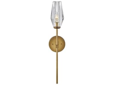 Hinkley Ana 25" Tall 1-Light Heritage Brass Crystal Wall Sconce HY38250HB