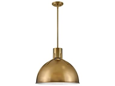 Hinkley Argo 20" 1-Light Heritage Brass LED Bell Dome Pendant HY3483HB
