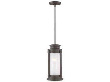 Hinkley Briggs with Etched Seedy Glass Outdoor Hanging Light HY2492KZ