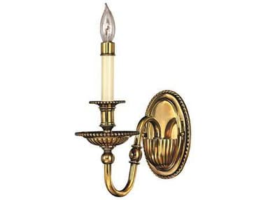 Hinkley Cambridge 10" Tall 1-Light Burnished Brass Wall Sconce HY4410BB