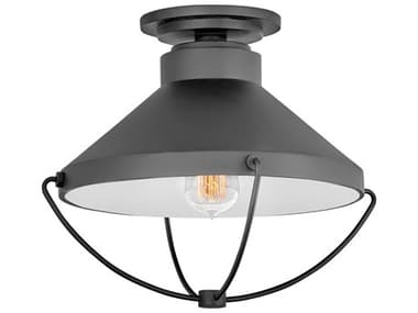 Hinkley Lighting Crew Black 1-light Outdoor Ceiling Light HY2693BK