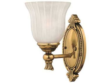 Hinkley Francoise 10" Tall 1-Light Burnished Brass Glass Wall Sconce HY5580BB