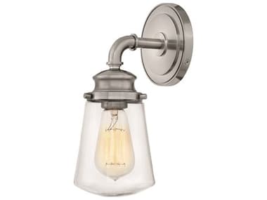 Hinkley Fritz 11" Tall 1-Light Brushed Nickel Glass Wall Sconce HY5030BN