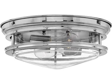 Hinkley Hadley 12" 2-Light Chrome With Clear Glass Drum Flush Mount HY3302CMCL