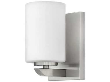 Hinkley Kyra 7" Tall Brushed Nickel Glass Wall Sconce HY55020BN